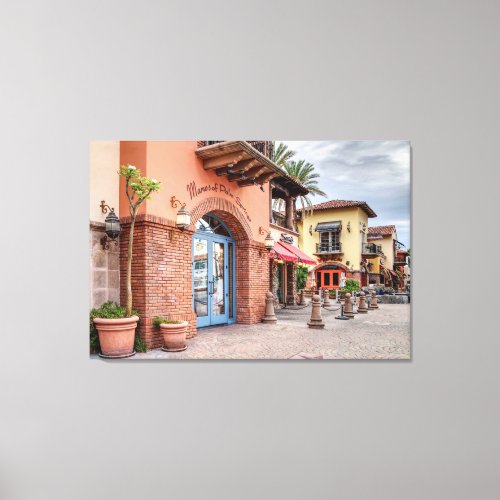 Palm Springs Shops 1 44 075 Triptych Wrapped Canvas Print