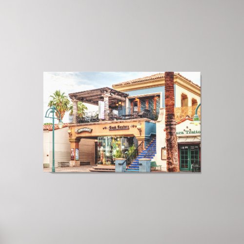 Palm Springs Shops 2 42 25 Wrapped Canvas Print