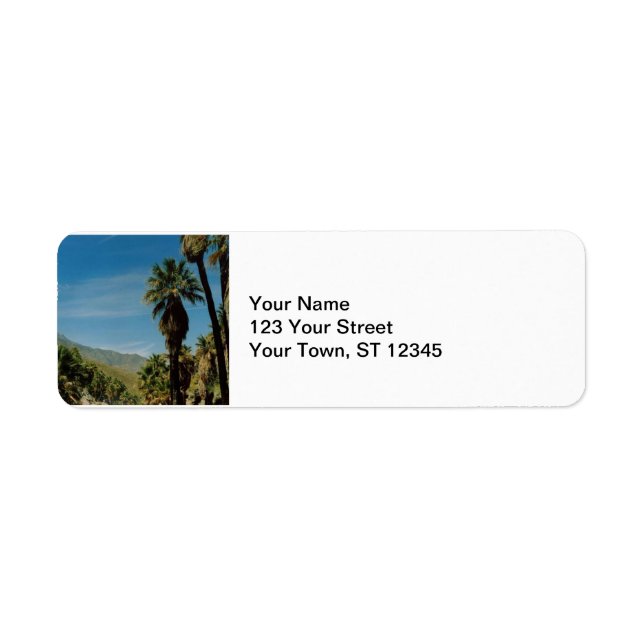 Palm Springs View Label (Front)