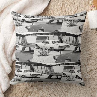 Palm Springs Vintage MCM Print Throw Pillow