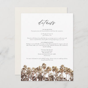 PALM SPRINGS Vintage Palm Trees Details Card