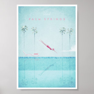 Retro Print Retro Poster Swimming Pool Print Summer Art 