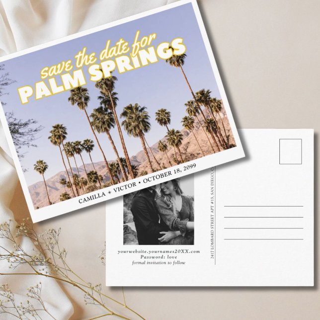 Palm Springs Wedding Save the Date Postcard (Palm Springs Wedding Save the Date Postcard
)