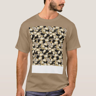 Palm Stones Seamless Pattern Beach Pebble Gemstone T-Shirt