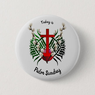 Palm Sunday A Christian Holy Day Button