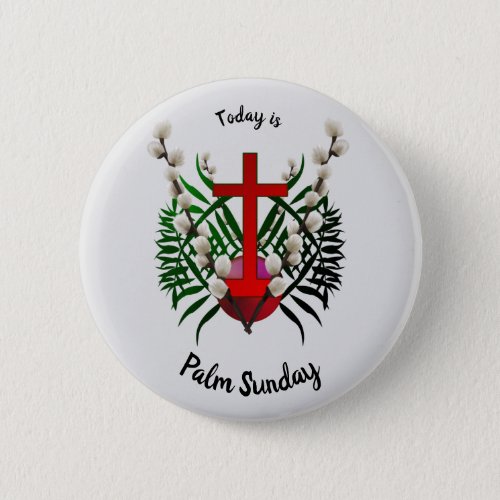 Palm Sunday A Christian Holy Day Button