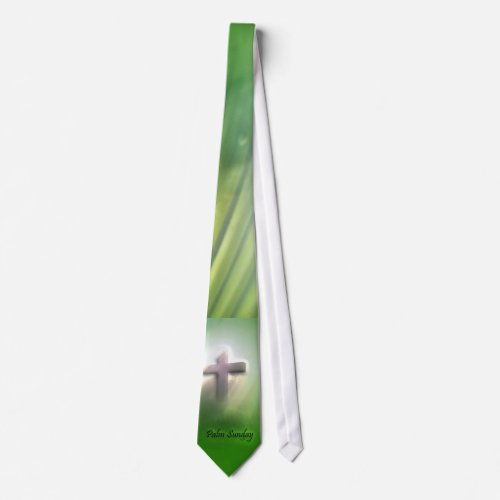 Palm Sunday Cross on Emerald Green Tie
