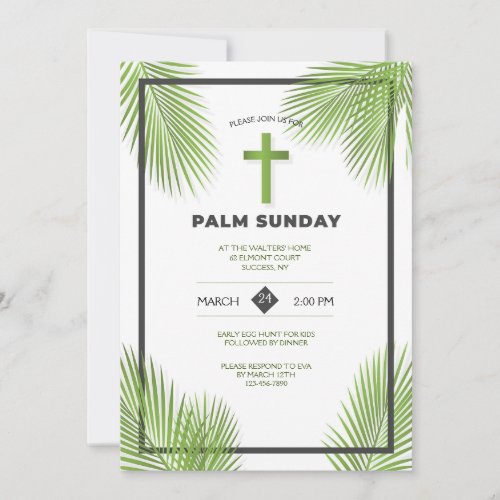 Palm Sunday Frame Invitation