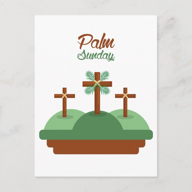 Palm Sunday Holiday Postcard (Front)