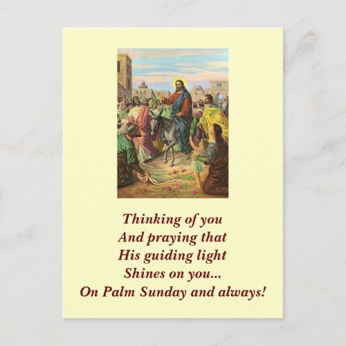 Palm Sunday Holy wish Postcard
