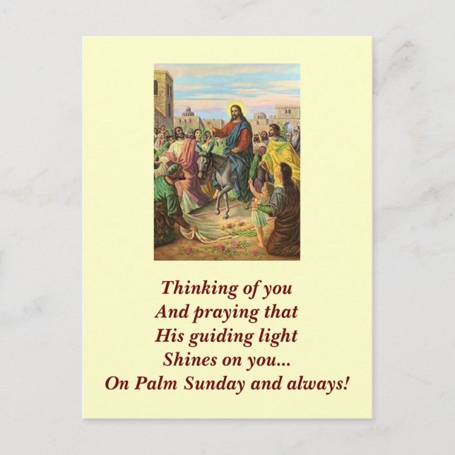 Palm Sunday Holy wish Postcard (Front)