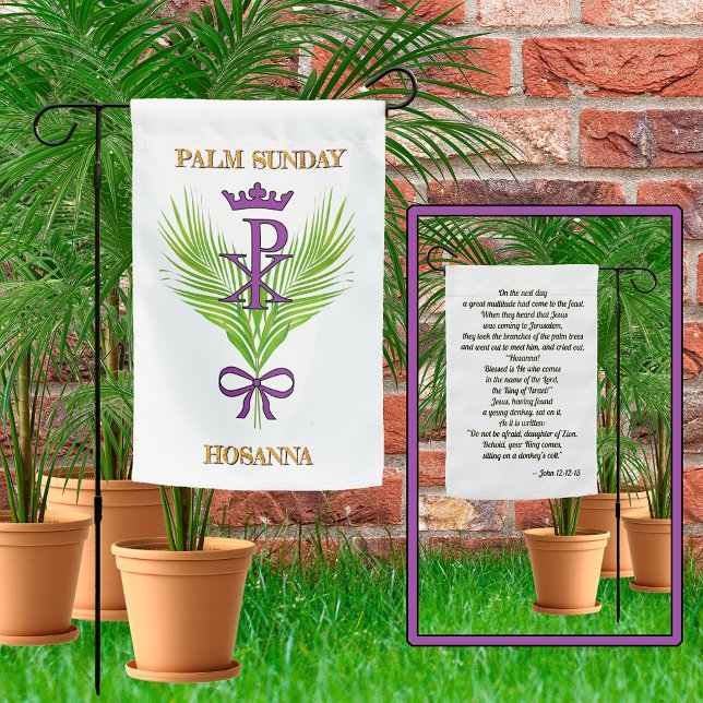 Palm Sunday HOSANNA (John 12:12-15) Garden Flag (Creator Uploaded)