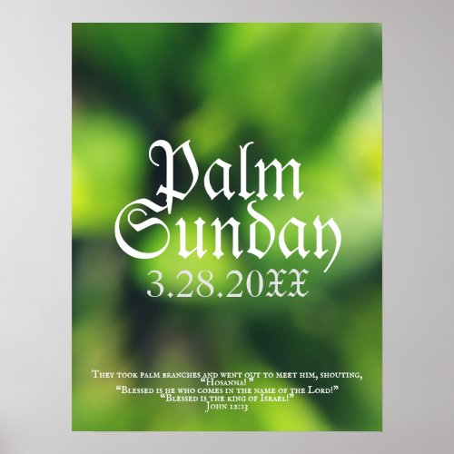 Palm Sunday in Green Poster