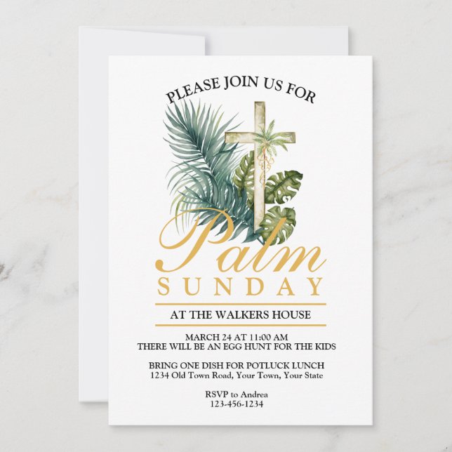 Palm Sunday Invitation (Front)