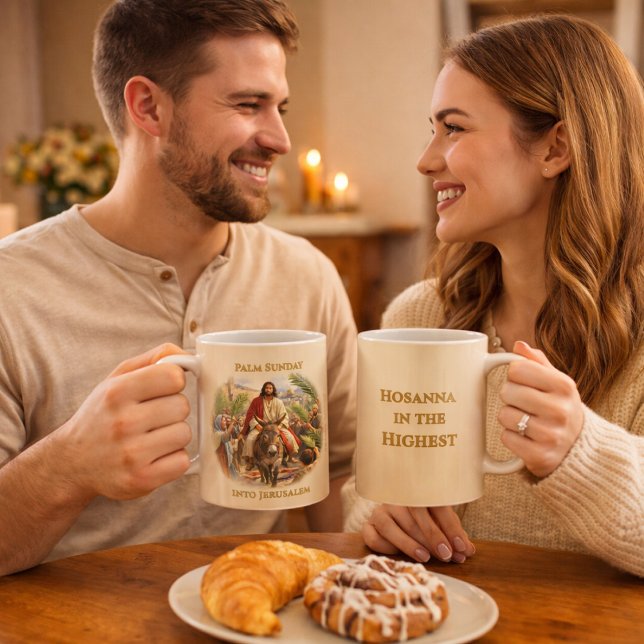 Palm Sunday Jesus Entry into Jerusalem Christian Coffee Mug (Creator Uploaded)