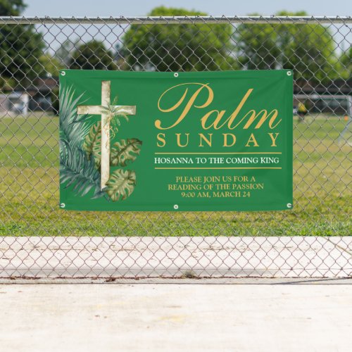 Palm Sunday Outdoor Hanging Banner