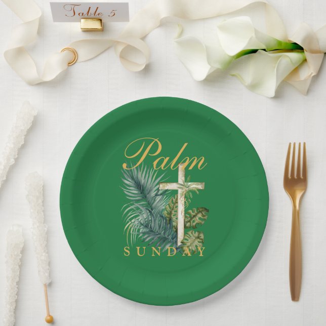 Palm Sunday Paper Plates (Wedding)