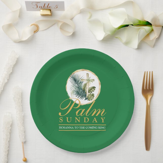 Palm Sunday Paper Plates (Wedding)
