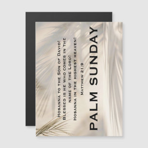 Palm Sunday Scripture with Soft Palm Shadows