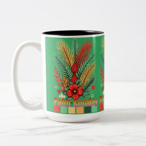 Palm Sunday Two_Tone Coffee Mug