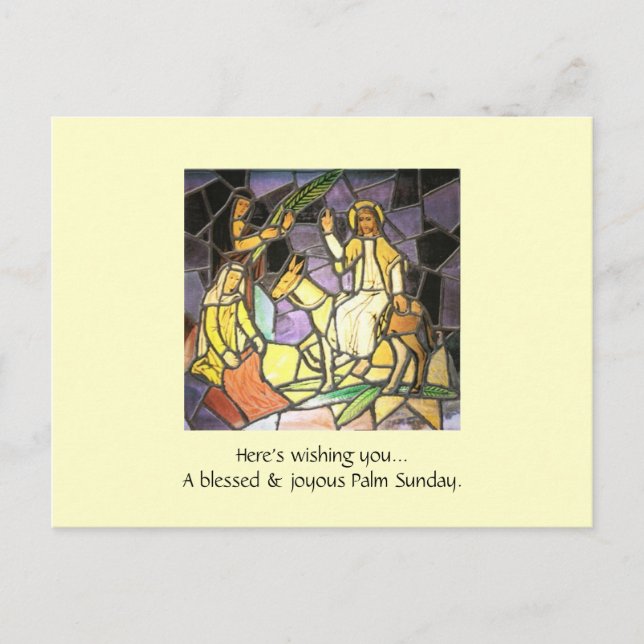 Palm Sunday Wishes Postcard (Front)