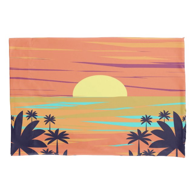 PALM SUNSET PILLOW CASE (Front)