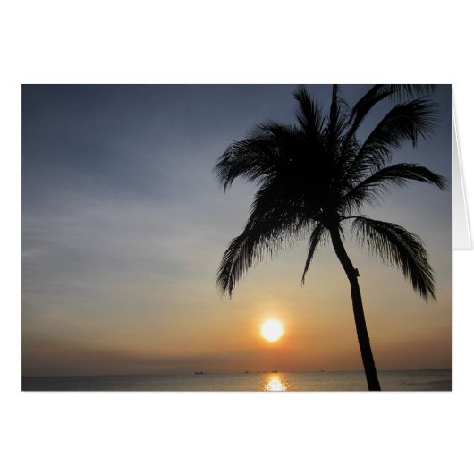 palm sunset silhouette cards (Front Horizontal)