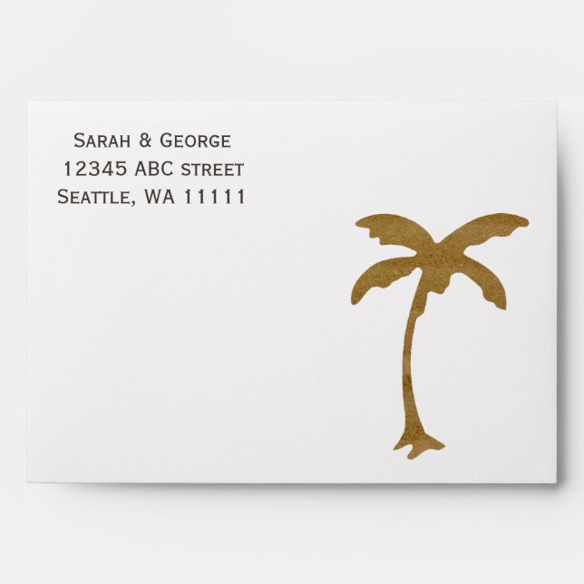 palm tree 5x7 envelopes (Front)