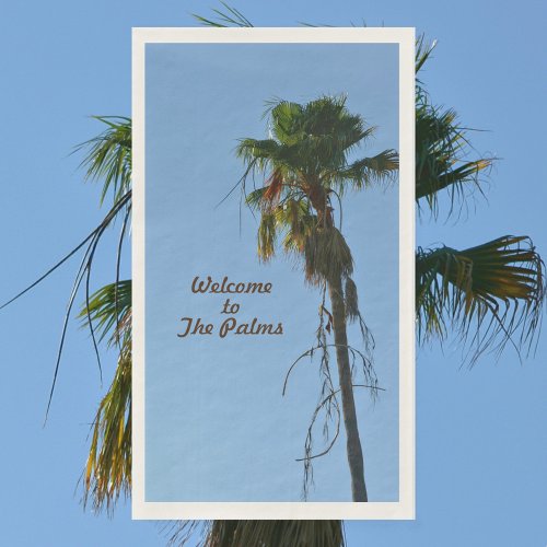 Palm Tree against Blue Sky Customizable Paper Guest Towels