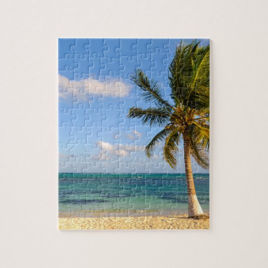 Palm Tree and Beach Jigsaw Puzzle | Zazzle.com