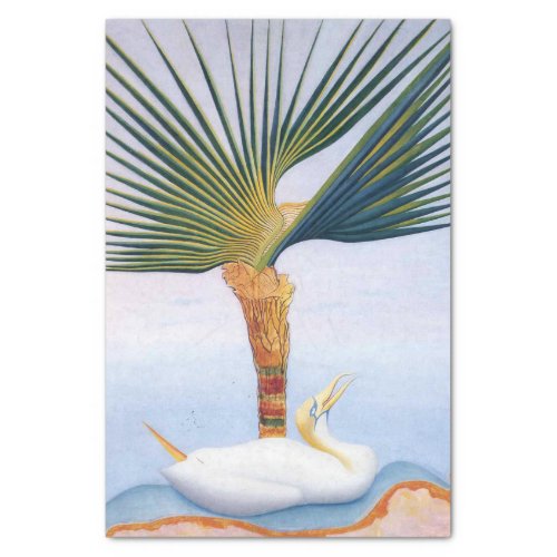 Palm Tree and Bird by Joseph Stella Tissue Paper