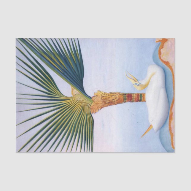 Palm Tree and Bird by Joseph Stella Tissue Paper (Front)