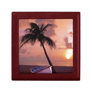 Palm Tree and Boat Sunset Gift Box