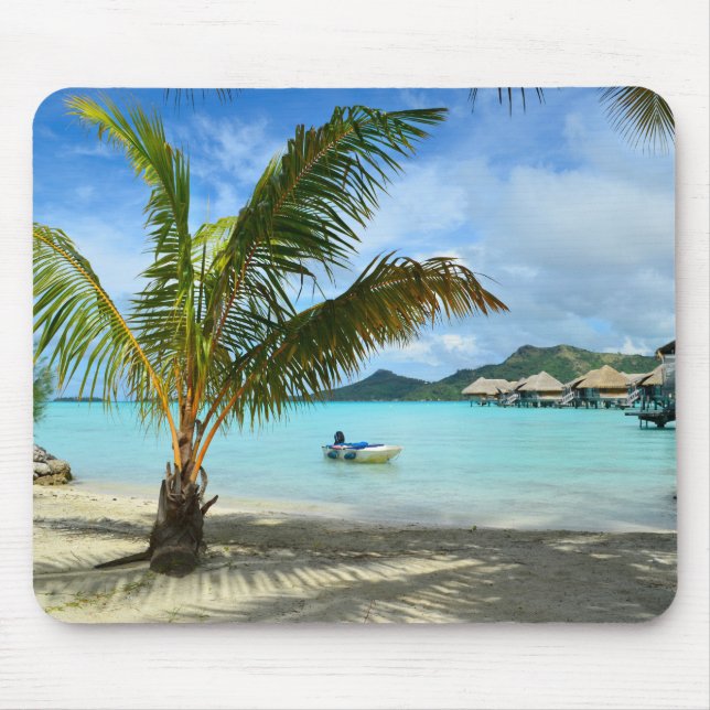 Palm tree and overwater resort mousepad (Front)