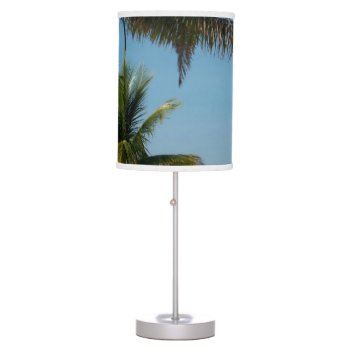 Palm Tree And White Sand Beach Table Lamp by tothebeach at Zazzle