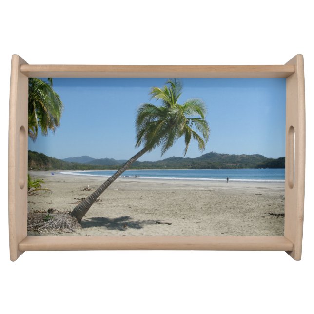 Palm Tree at the Beach Serving Tray (Front)