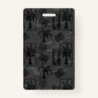 Palm Tree Background Tropical Boho Decor Badge