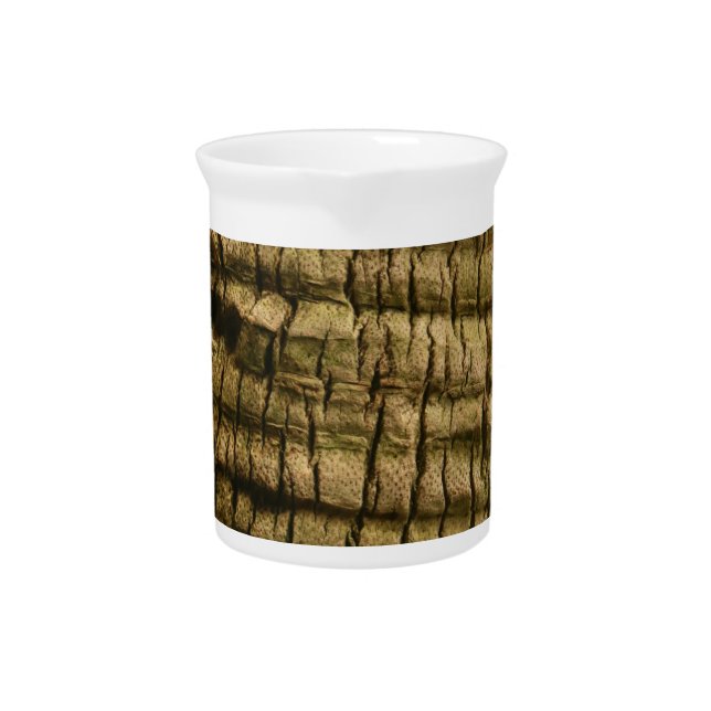 Palm Tree Bark Beverage Pitcher (Front)