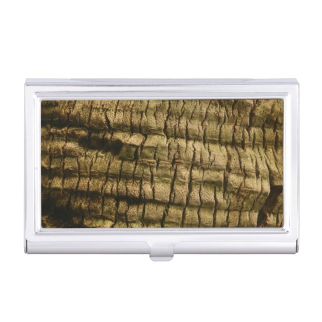 Palm Tree Bark Business Card Case (Front)