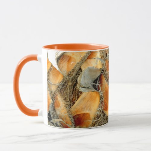 Palm tree bark natural texture mug