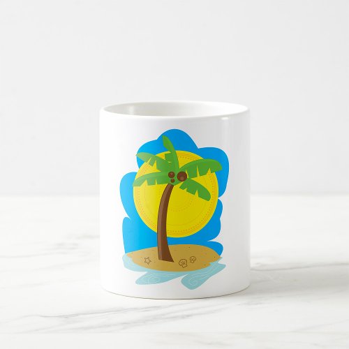 Palm Tree Beach Coffee Mug