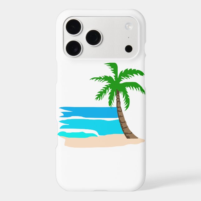 Palm Tree Beach Iphone Case (Back)