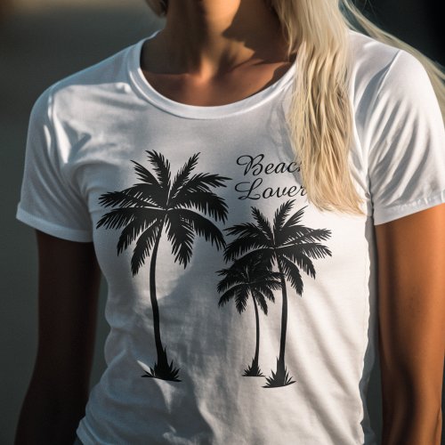 Palm Tree Beach Lover Tropical T_Shirt