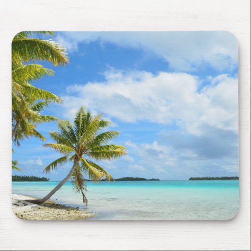 Palm tree beach mousepad