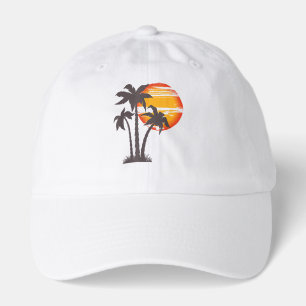Palm Tree Beach Ocean Summer Vacation Sunset Parad Hat