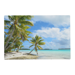 Palm tree beach placemat