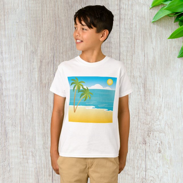 Palm Tree Beach Scene T-Shirt (Creator Uploaded)