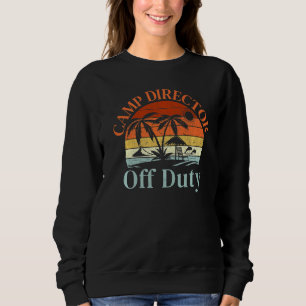 Palm Tree Beach Sunset Retro Camp Director Summer Sweatshirt