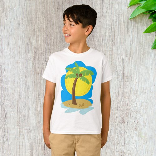 Palm Tree Beach T_Shirt