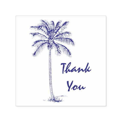 Palm Tree Beach Theme Thank You Self_inking Stamp